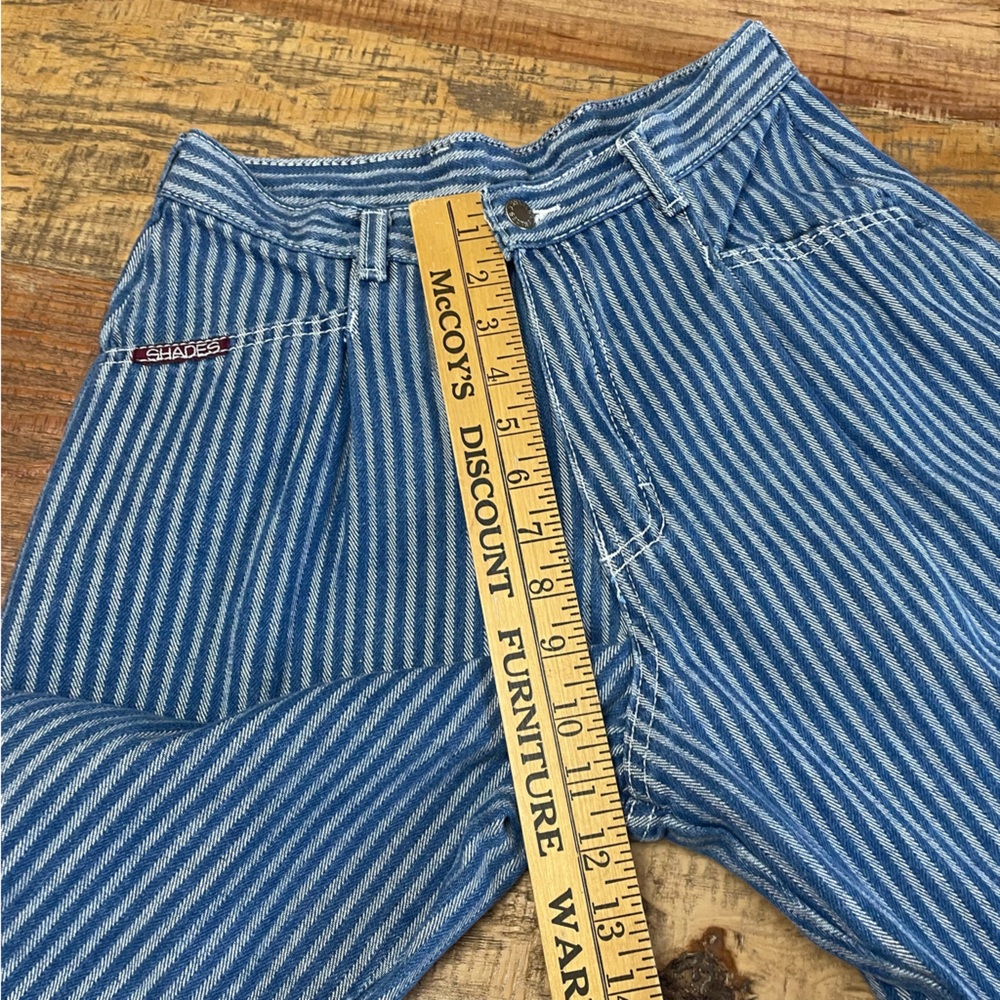Vintage 1970’s Jeans Shades women’s size 11 striped mom jeans 100% Cotton - Picture 6 of 13
